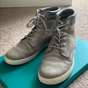 Grey High tops leather timberlands
